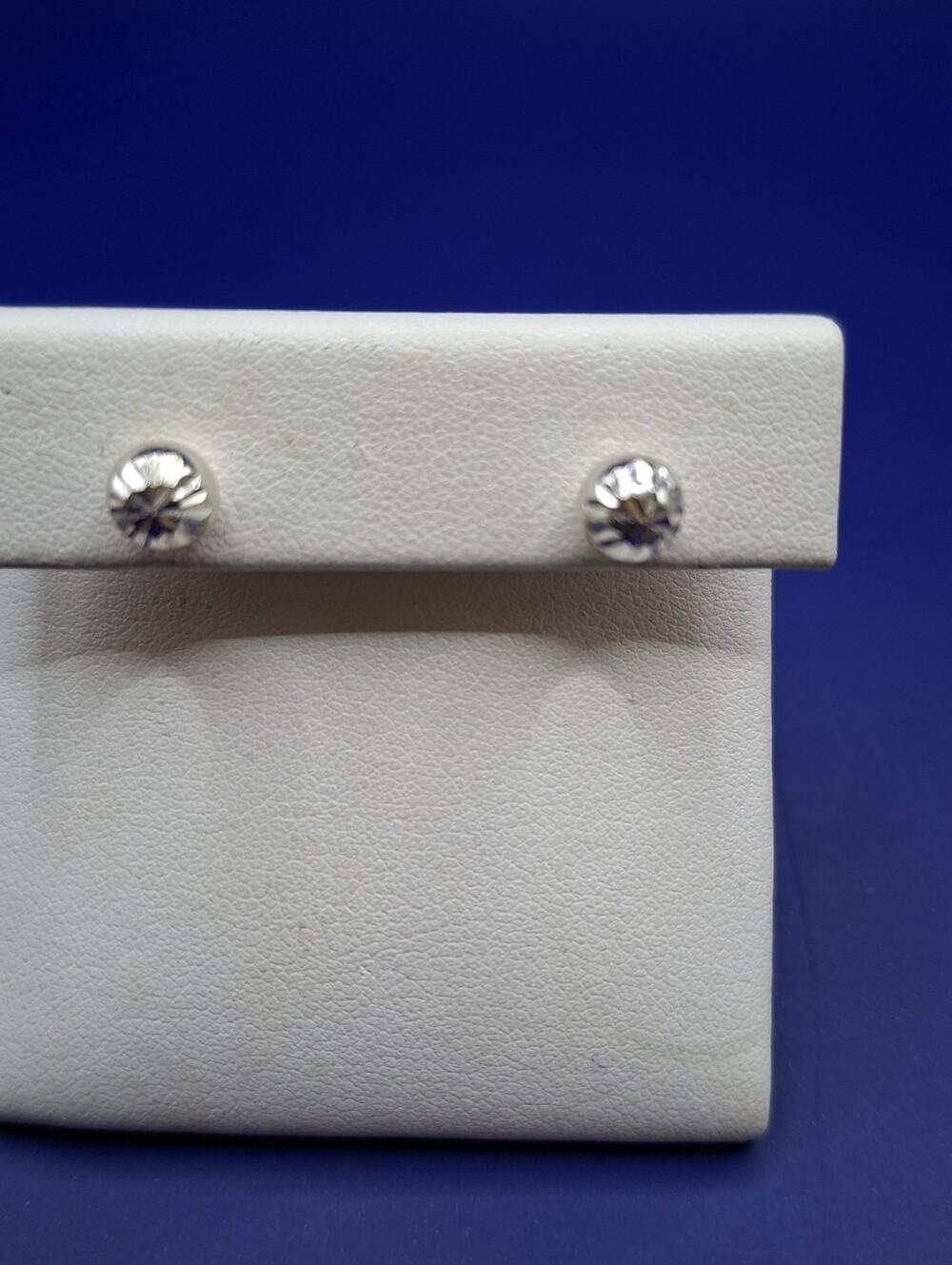 Sterling Silver 6MM etched Earrings